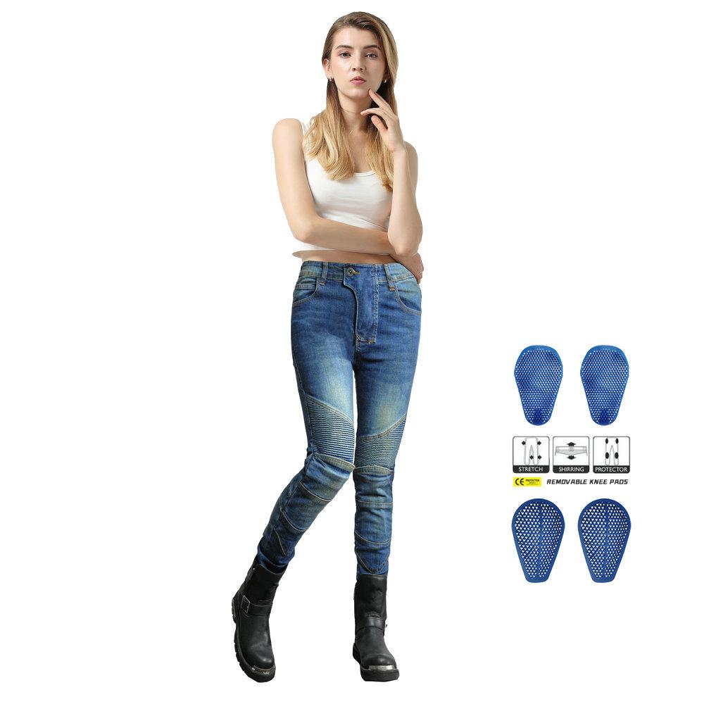 LOONG + БАЙКЕР + мотоциклетные джинсы женские + брюки для езды на мотоцикле в стиле ретро, ​​брюки с защитой от падения + силиконовая защита