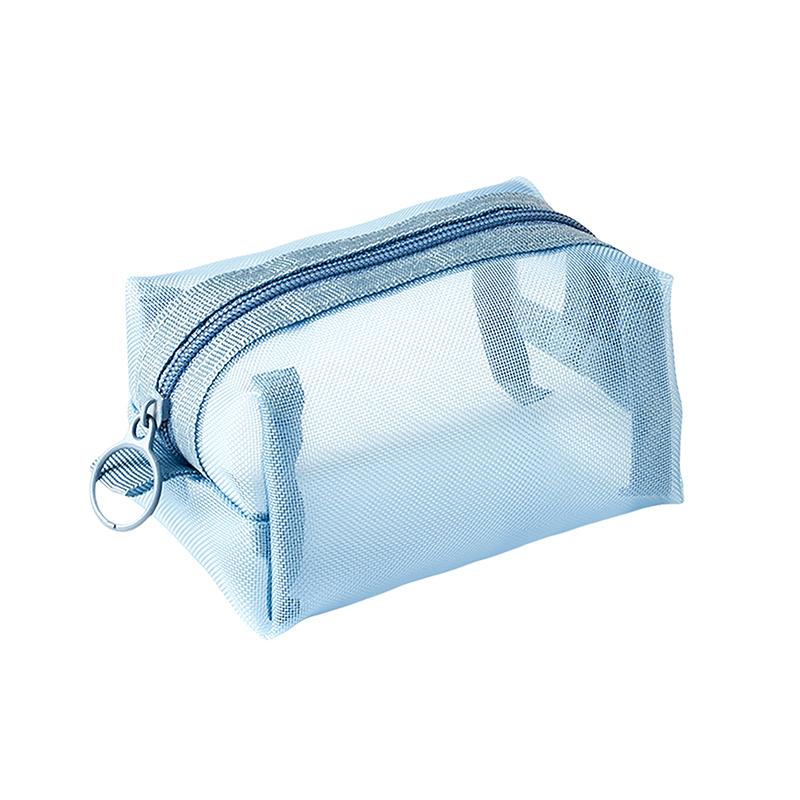 Multipurpose Breathable Square Mesh Storage Pouch Lightweight Mini Wash Bag Mini Zipper Coin Purse Large Capacity Coin Purse