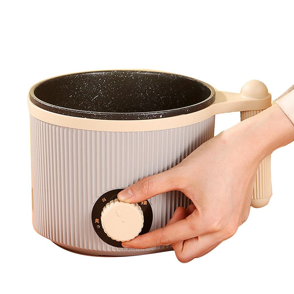 Электрическая плита многофункциональная защита от сухого выкипания с антипригарным покрытием электрическая кастрюля для общежития кемпинга