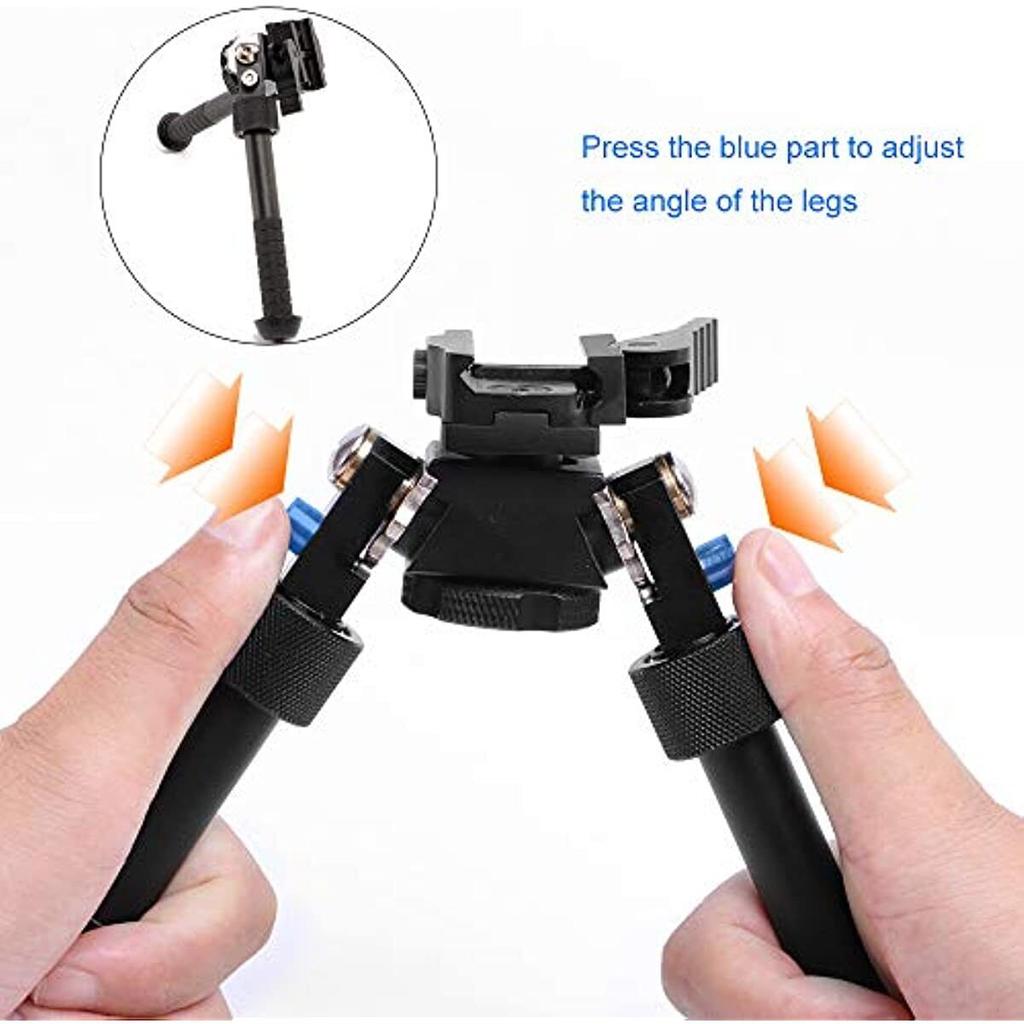 Винтовые сошки V8, 4,75–9 дюймов, складная регулируемая ножка, крепление на планку Пикатинни QD