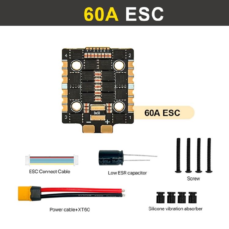 F405 Flights Controls Unit With 60A ESC 3-8S For Smooth Aerials Photography And Long Ranges Flights