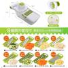 Batone Multi-Function Slicer, Julienne Slicer, Vegetable Slicer Set with Grater, 8-in-1 (Green)