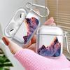 Чехол для Airpods Pro3 Pro2 1 4 2 Pro 3 Прозрачные чехлы для наушников Обложка Горный хребет Снежный