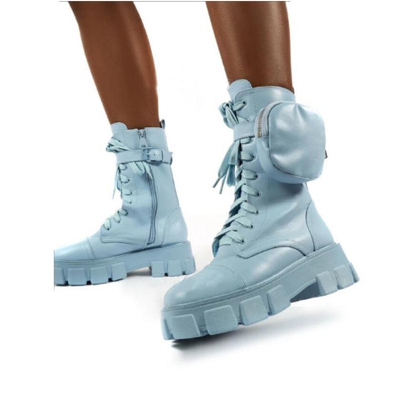 Женские ботинки с карманами, женские ботильоны на шнуровке, женские ботильоны с пряжкой и ремешком, черные ботильоны на массивной подошве, женская модная обувь на платформе