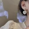 2022 Цветочные серьги Роскошные жемчужные женские серьги Камелия Модные украшения Аксессуары для вечеринок и свадеб Подарки