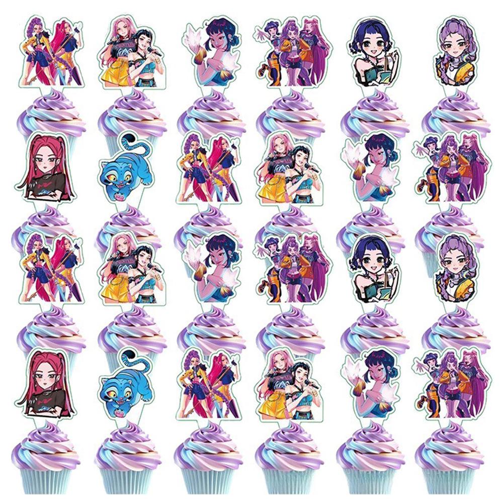 25Pcs Hunters Demon Cake Toppers For Birthday Decorating Or Children'S Fans