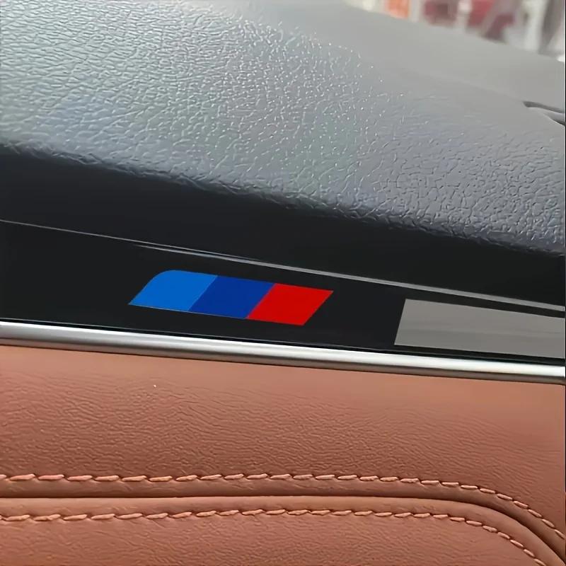 2 шт./комплект наклейка на зеркало заднего вида автомобиля для BMW, наклейка с сине-фиолетово-красной полосой, накладка для защиты кузова автомобиля от царапин. gjvc84