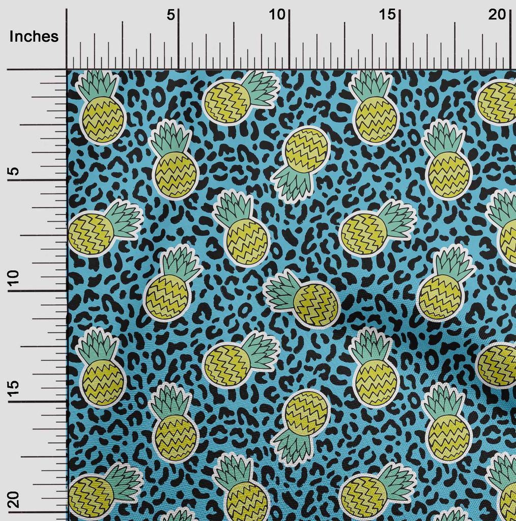 oneOone Cotton Poplin Light Blue Fabric Kawai Sewing Material Print Fabric By The Yard 42 Inch