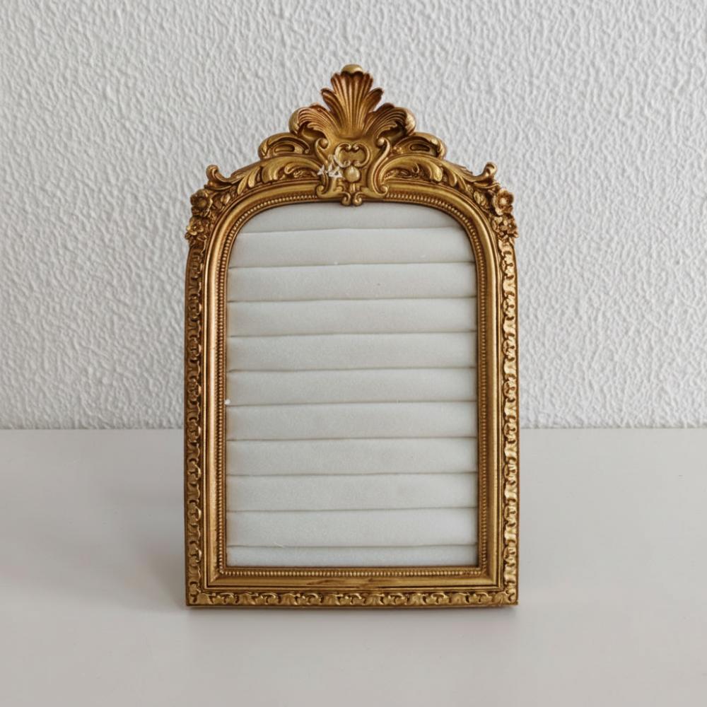 Velvet Jewelry Display Rack Picture Frame Shape Earring Ring Shelves Home Decoration
