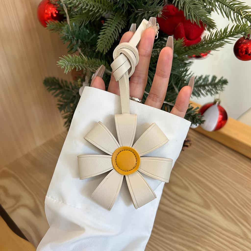 Подсолнух PU Кожаный Брелок для Сумки Подходит для Аксессуаров к Сумкам, Украшений для Автомобиля, Праздничных Украшений и Подарков на День Рождения
