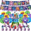 Inside Out Birthday Decorations Party Set, Inside Out Movie Characters, Anime, Disney, Kids, Cute, Funny, Boys, Girls, Purple, Blue, Green, Happy