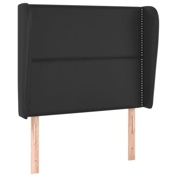 VidaXL Headboard with Ears Black 83x23x118-128 Cm Faux Leather3117888