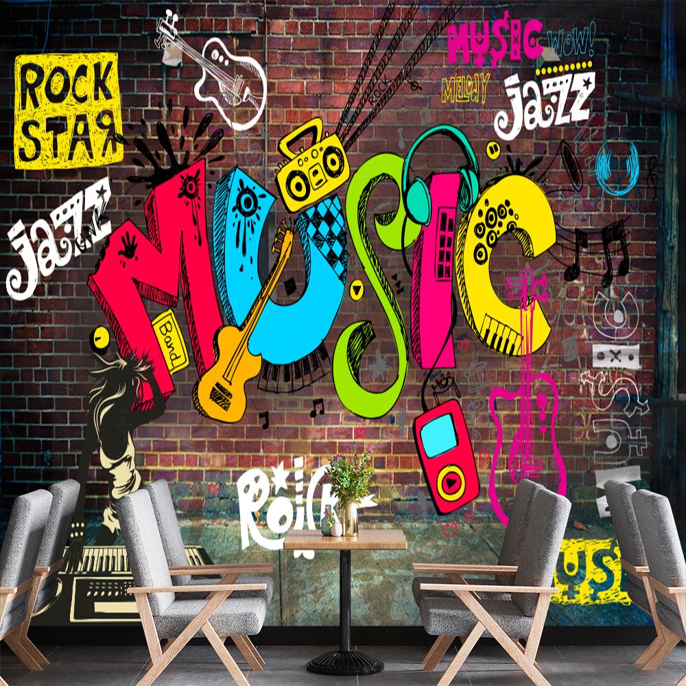 Граффити Мурал Ретро Ностальгическое Граффити Настенная Роспись Спальня Гостиная Фоновая Стена Декор 3d Обои