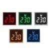 AC 220V 50~500V Square European Standard Plug LED Digital AC Voltmeter Indicator Lamp Voltage Measuring Instruments Signal Light