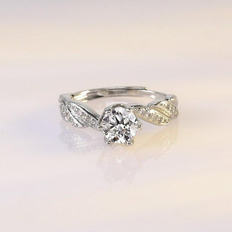 925 Silver Female Diamond Ring Couple Proposal Engagement Open Ring Rings for Women Jewelry Luxury Rings Resizable