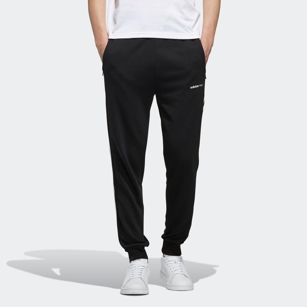 Adidas Neo Side Stripe Tapered Track Pants Men Bottoms Black EI4493