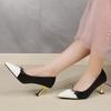 Модные женские классические туфли на высоком каблуке высокого качества Женские 2025 Весенне-летняя мода Элегантные туфли-лодочки с мелким вырезом Простой стиль Zapatos De Mujer