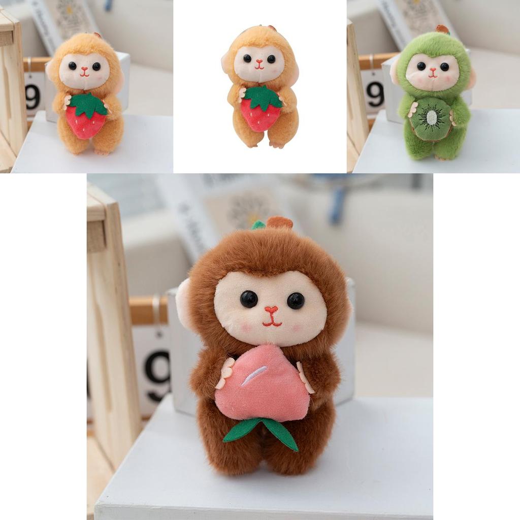 Creative Plush Monkey Doll With Dog Shape For Handbag Decoration And Gift