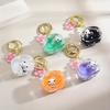 Panda Doll Keyring Cute TV Liquid Acrylic Key Chain Car Bag Accessories Pendant for Women Keychain Gift