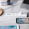 Deli Удлинитель с 3 розетками и 3 USB-портами для быстрой зарядки
