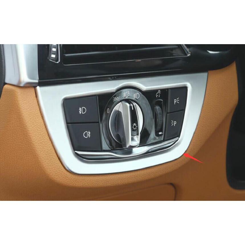 Fit For BMW 5 Series G30 2018- ABS Silver Function Control Button Frame Trim