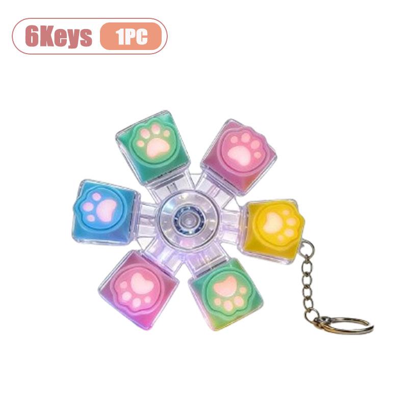 Кошачья лапка Keycap Брелок Механическая клавиатура Fidget Spinner Снятие стресса Милый брелок для офисного стола Подарок от тревоги