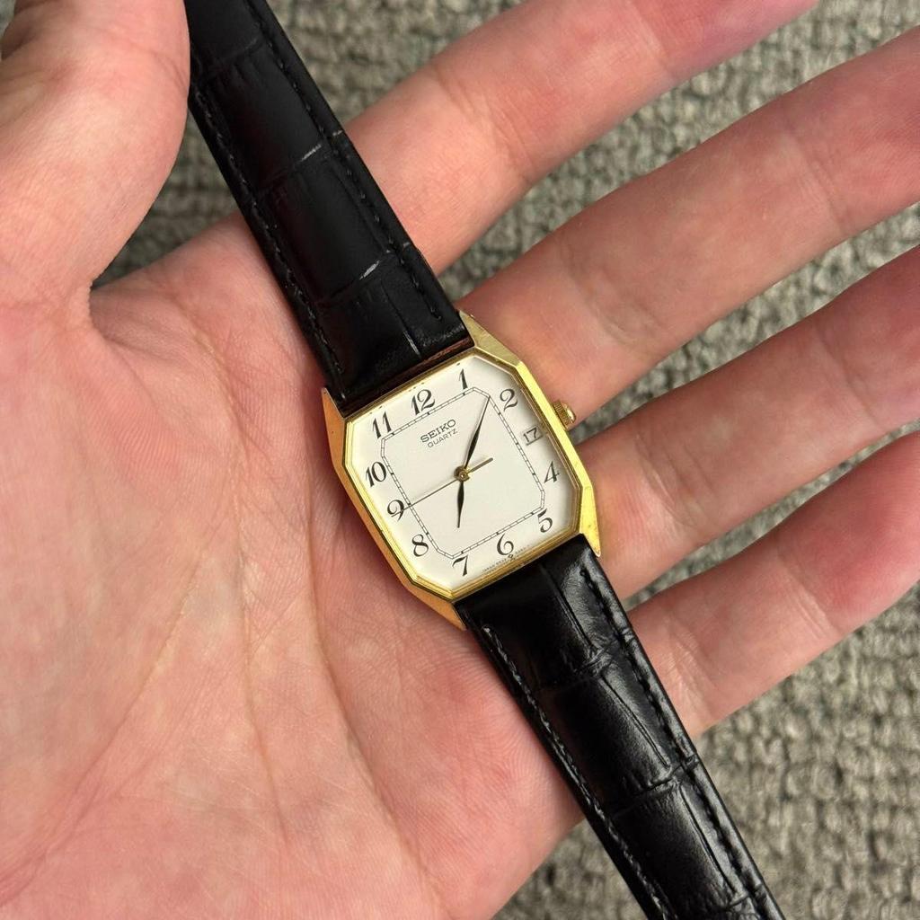 Б/у Операция 86s винтажные мужские часы Seiko Date Tank кварцевые квадратные