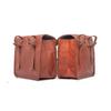 2 Side All Motorcycle Pouch Brown Leather Bags Pouch Saddlebags Panniers Saddle
