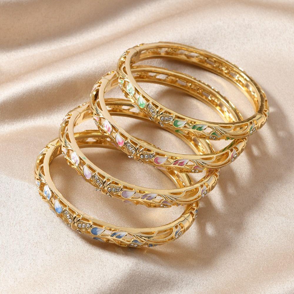 Traditional Vintage Cloisonne Bangle Enamel Women's Hand Bracelet Jewelry Gifts