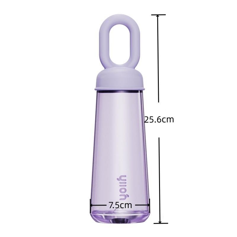 500ML Portable Large Capacity High-value Women's Plastic Water Bottle Outdoor Sports and Fitness Petal Handheld Water Bottle