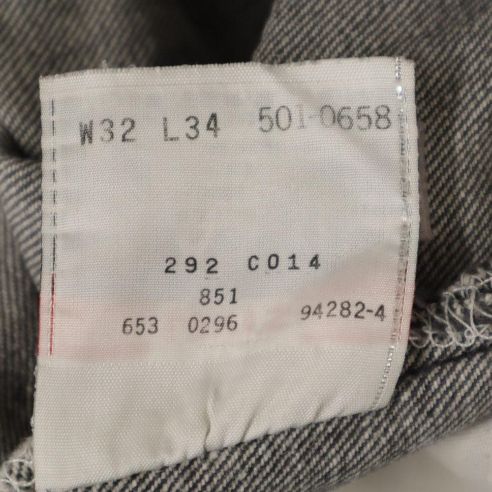 Levi's 90s 96 year 501 USA made old piece dyed black Denim pants W32 jeans Men's Used