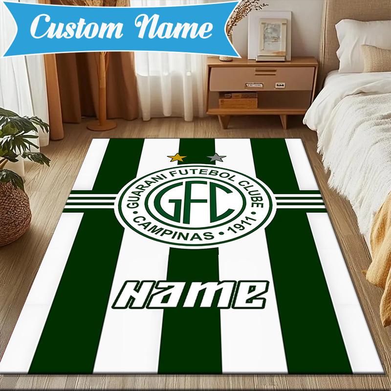 Custom Name Guarani Crest Design Rug Game Carpet, Floor Mat for Bedroom Living Room Entryway Rug, Home Decor Idea Gift for Christmas birthday