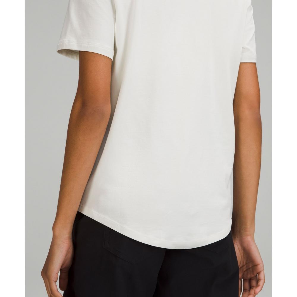 Lululemon Love Curved Hem Crewneck T shirT Bone