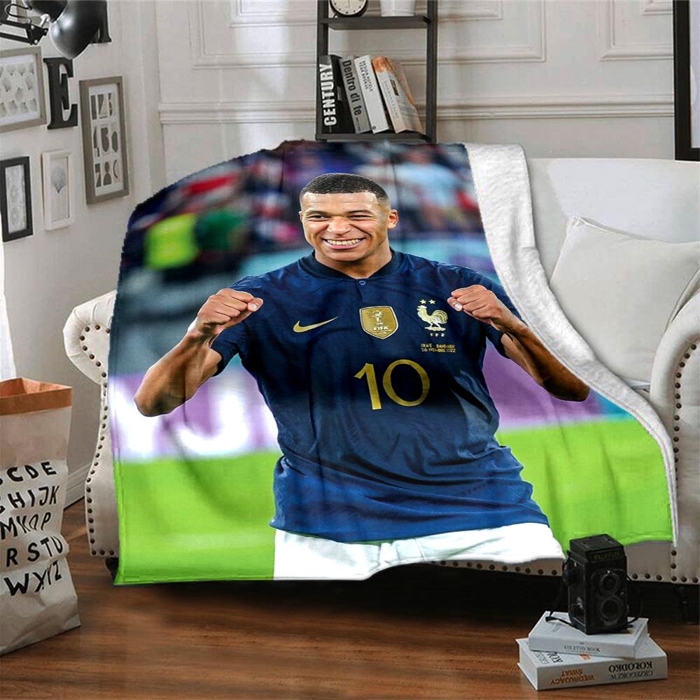 Star Player Kylian Mbappé Blanket Comfortable Great for Bedding Couch Bed All-Season Use Stylish Decor Perfect Gift for Relatives and Friends