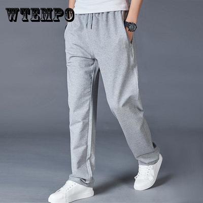 Мужские спортивные брюки больших размеров прямого свободного кроя, повседневные брюки на все случаи жизни, весна и осень