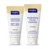 Увлажняющий набор Undry для сухой кожи | Солнцезащитный крем SPF 50+ с гиалуроновой кислотой и керамидами (50г) + Увлажняющее средство для умывания лица с провитамином
