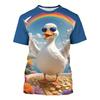 Cute Animal Duck Graphic T Shirt Men 3D Printed Cartoon Short Sleeve Round Neck T-Shirt Fashion Casual Summer Tee Shirts Tops