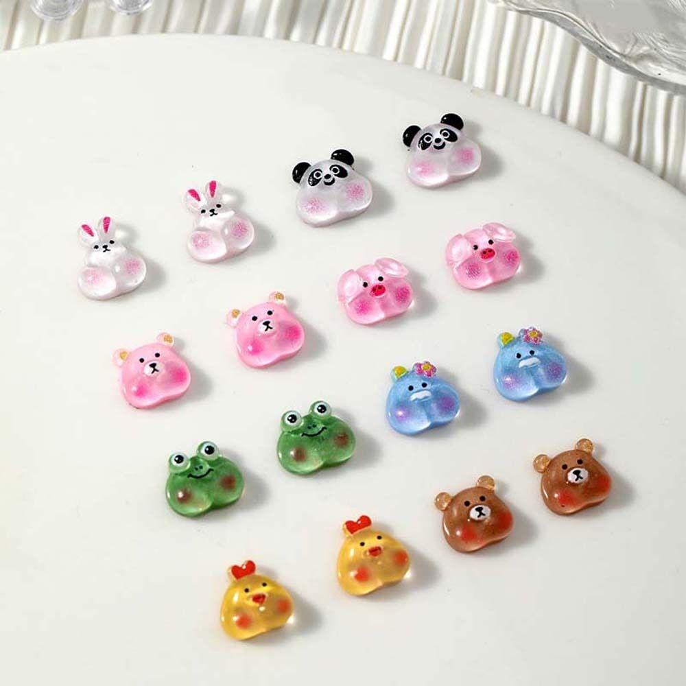 Rabbit Cartoon Nail Decorations Animal Nail Rhinestones 3D Nail Jewelry Cartoon Nail Drills