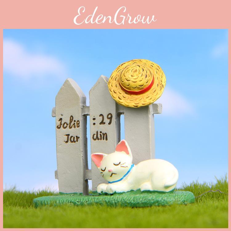 Кошачий забор из смолы и шляпа с декором из мха и травы для фотосессий, для подарка