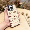 Милый чехол с вишней для iPhone 17,16,15,14,13,12,11 Plus,Pro Max,XS,Разноцветный Серебристый Черный Чехол