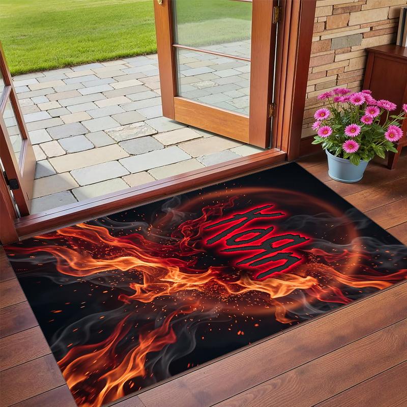 Korn Print Crystal Velvet Plush Rug Wear?Resistant Anti?Slip Floor Mat For Indoor Household Decoration