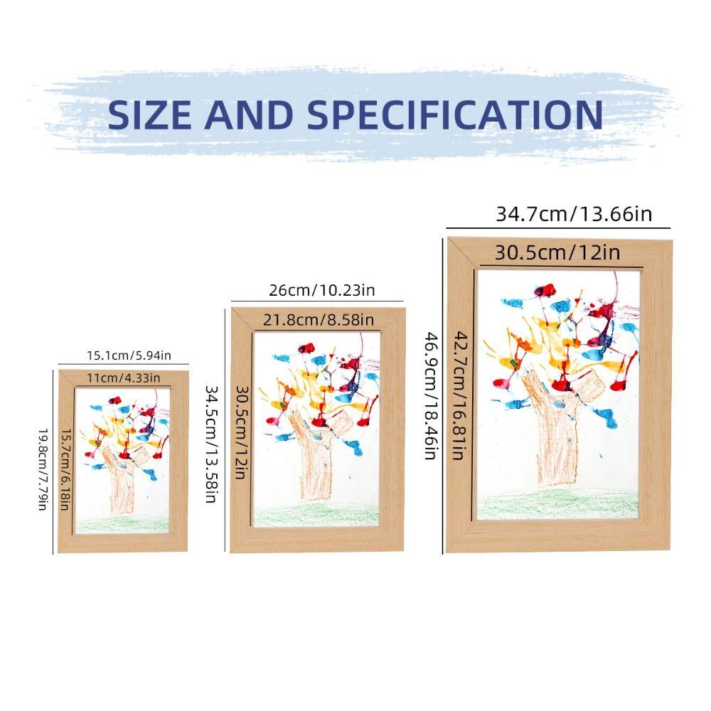 Визуальное окно Магнитные рамки для картин Съемный держатель для хранения детских рисунков Фоторамка для рисования