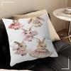 Cute Ballerina Bunny Ballet Animal Pillowcase Toon Gift Cushion Cover Bedroom Home Sofa Chair Seat Decor Pillow Case