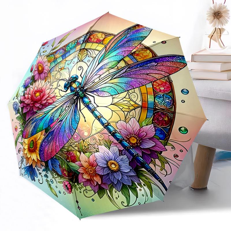 Blue Peacock Garden Outdoor Automatic Umbrella Retractable Design with 8-Rib Durability Lightweight Perfect Gift for Friends Family