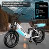 ONESPORT OT08 pro Electric Bike 48V 36AH Dual Battery System up to 40 Km/h Speed 20 Inch Fat Tire with Hydraulic Brakes And App Control