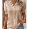 Европейская и американская летняя мода на отпуск, рубашка с короткими рукавами, повседневная женская одежда
