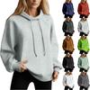 Women's Stand Collar Sweatshirt Oversized Turtleneck Drawstring Pullover Long Sleeve Top