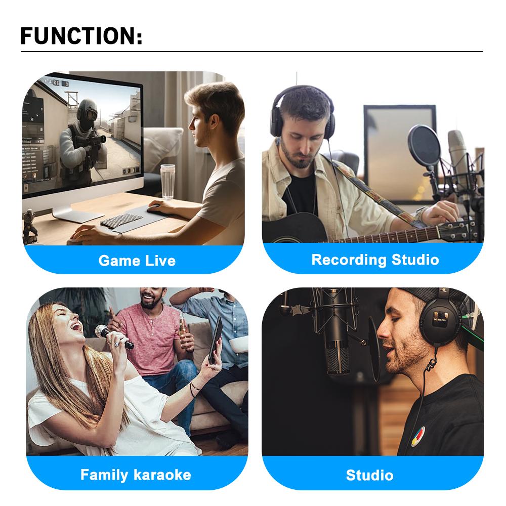 KDES U87 AI XLR Condenser Microphone Professional Cardioid Studio Mic for Recording Podcasting Voice Over Streaming Home Studio