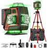 LFINE 16 Lines Professional Laser Level with Tripod Suitcase Automatic 360°Self-leveling Laser Horizontal Vertical Green Lines