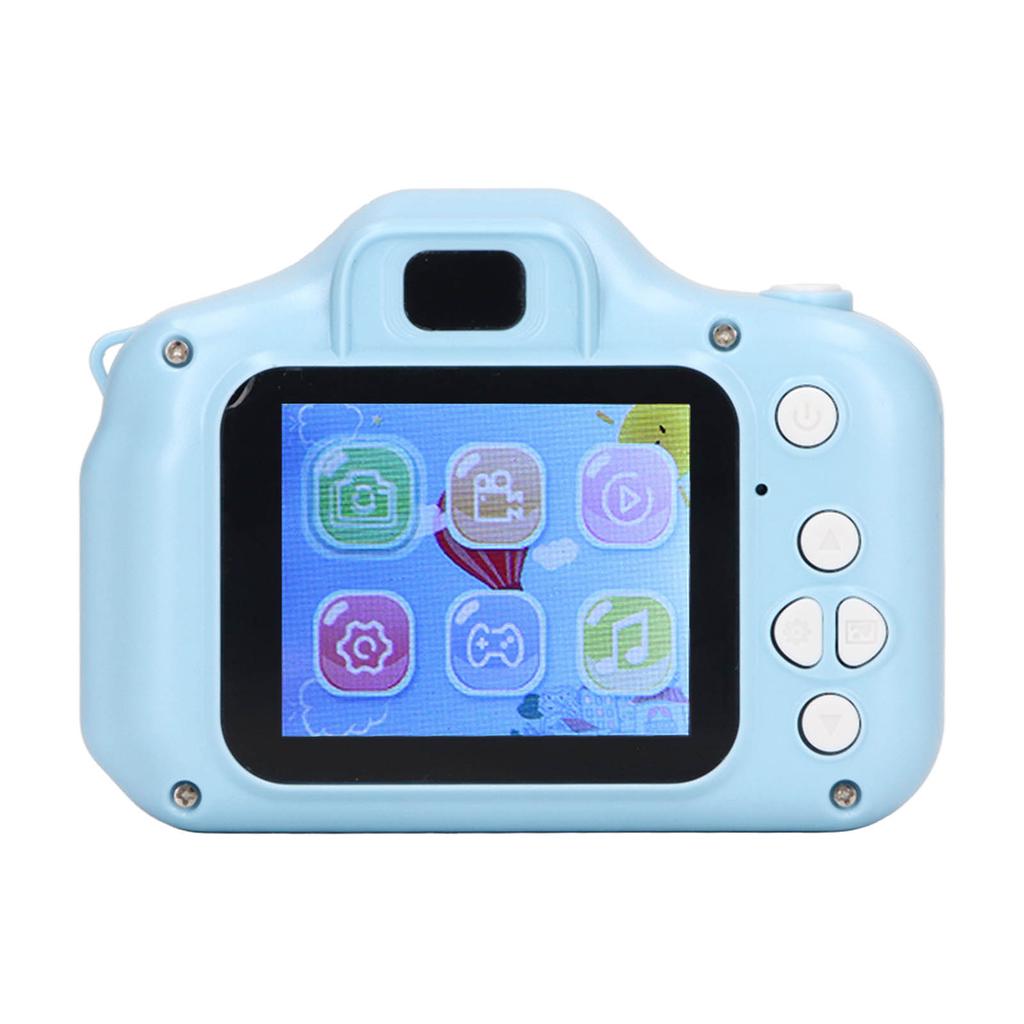 Детская камера 2.0-дюймовый IPS-экран, синяя, удобная ручка, округлый корпус, зарядка через USB, 400 мАч, детская камера